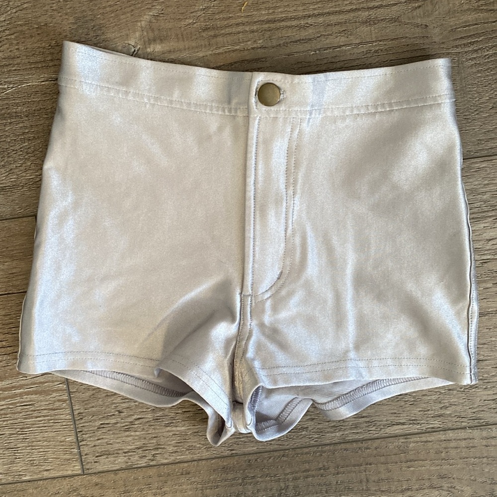 American Apparel High Waist Shorts - Silver